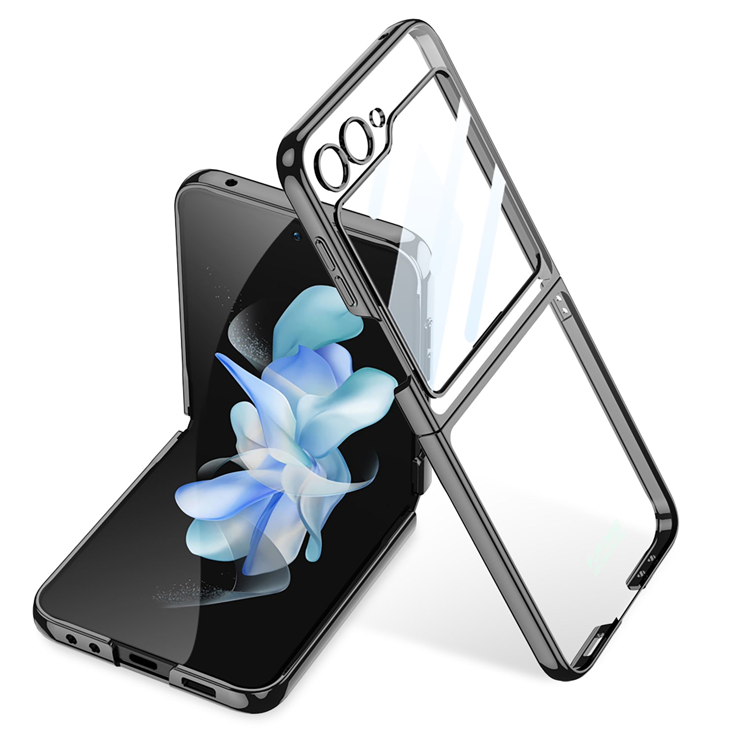 GKK For Samsung Galaxy Z Flip5 5G Folding Phone Cover Shell Electroplating Plastic Phone Case with Tempered Glass Screen Film GKK For Samsung Galaxy Z Flip5 5G Folding Phone Cover Shell Electroplating Plastic Phone Case with Tempered Glass Screen Film